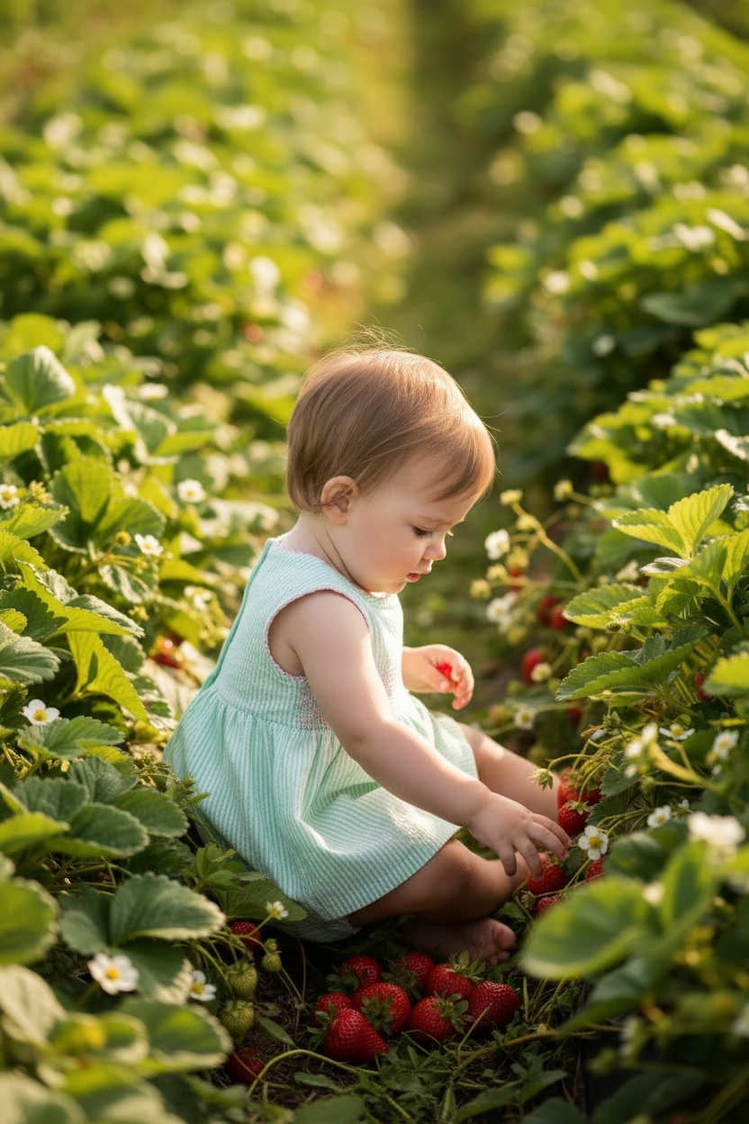 Baby & Toddler Strawberry Seersucker Bubble