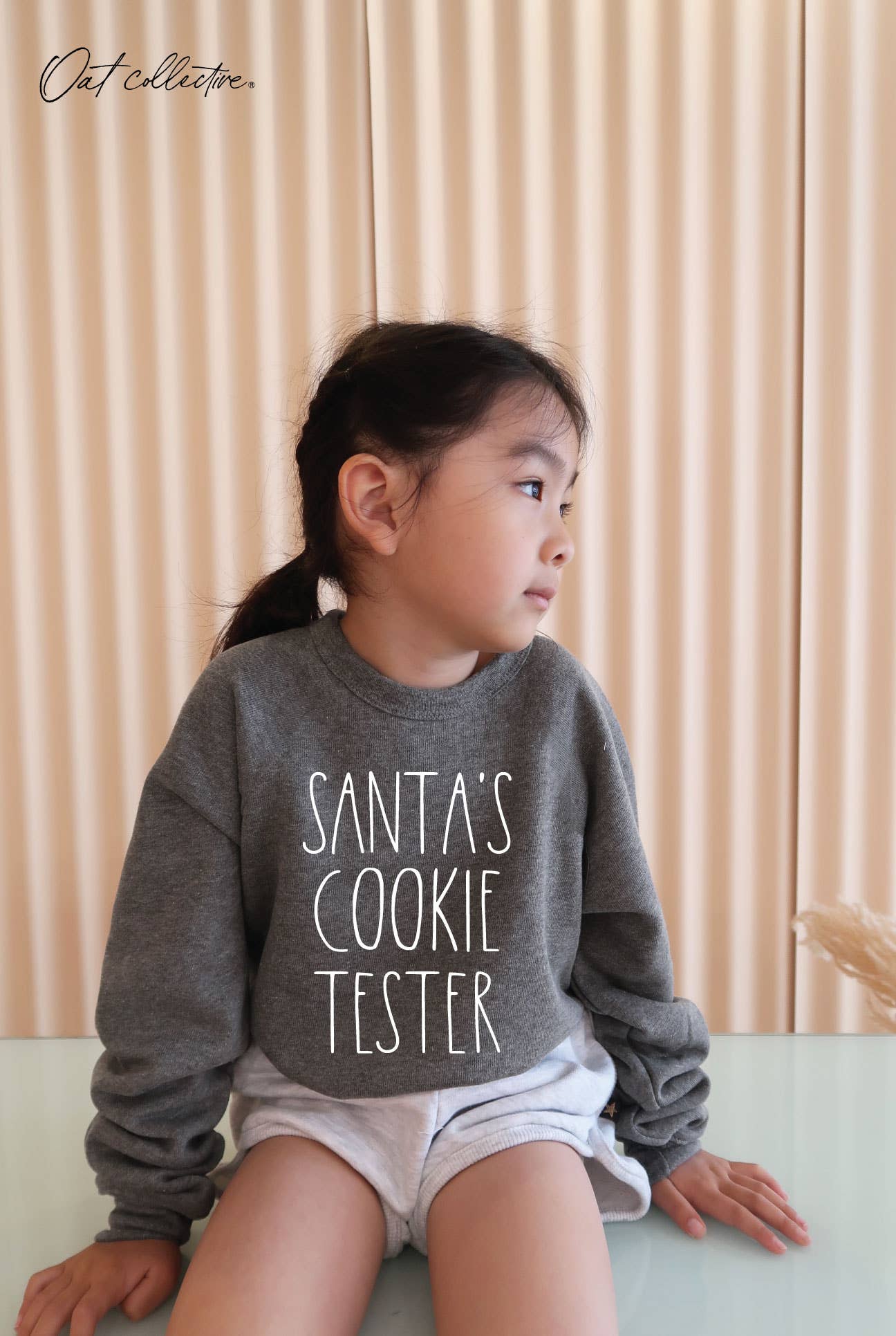 OAT COLLECTIVE - SANTA'S COOKIE TESTER Toddler Graphic Sweatshirt