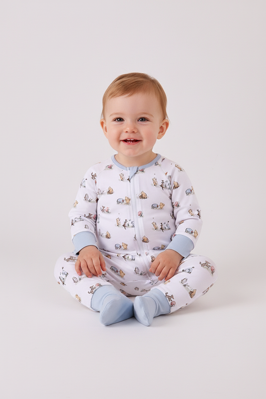 Abby & Evie - Classic Pooh Bear Premium Bamboo Romper