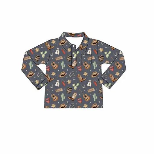 Max and Pippa | Toddler Giddy Up Long Sleeve Polo by Max and Pippa