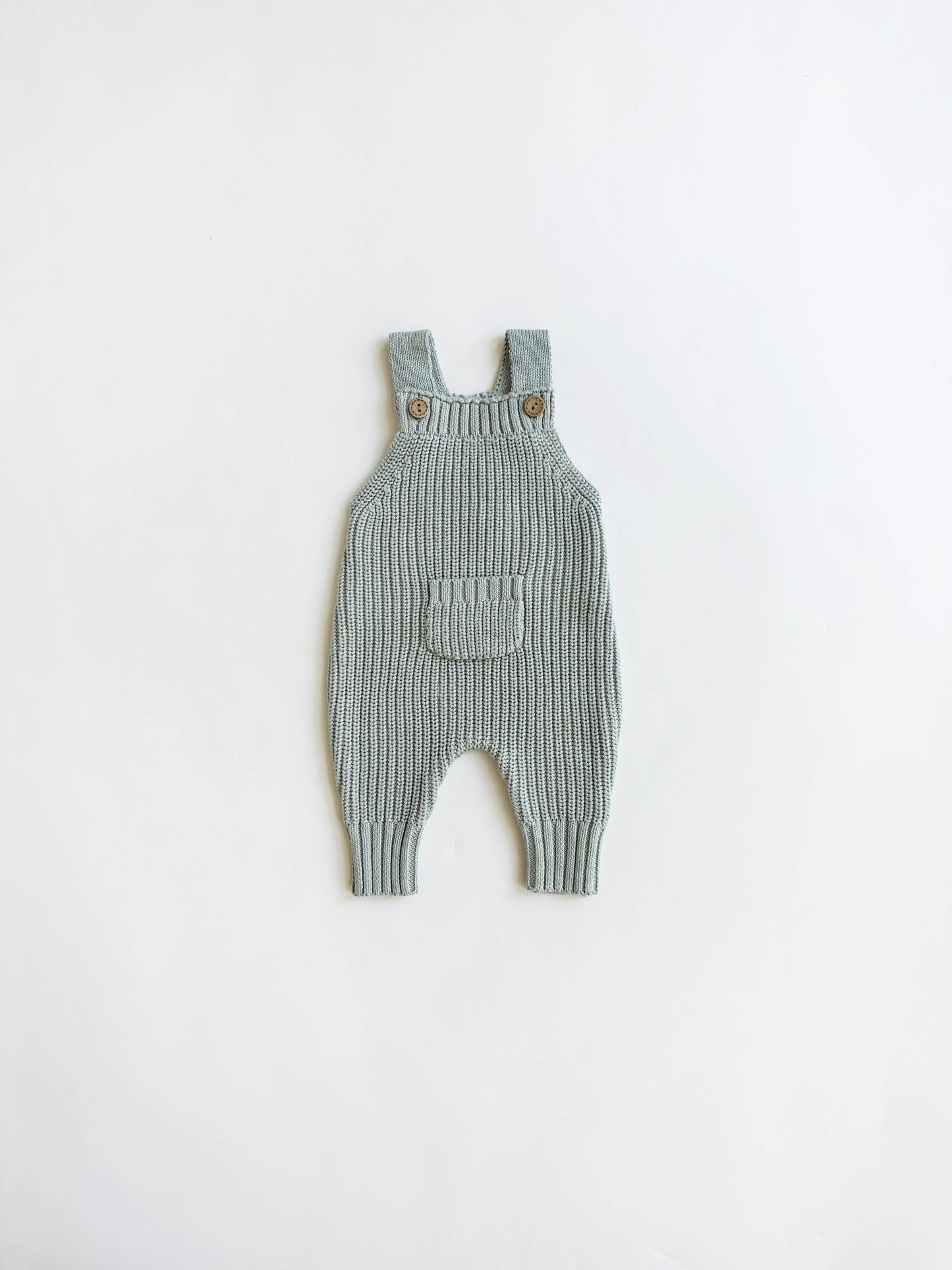 OLIVE & CRADLE - NEWBORN BABY CUDDLE + KIND DOLLY MATCHING KNIT JUMPER: DUSTY BLUE