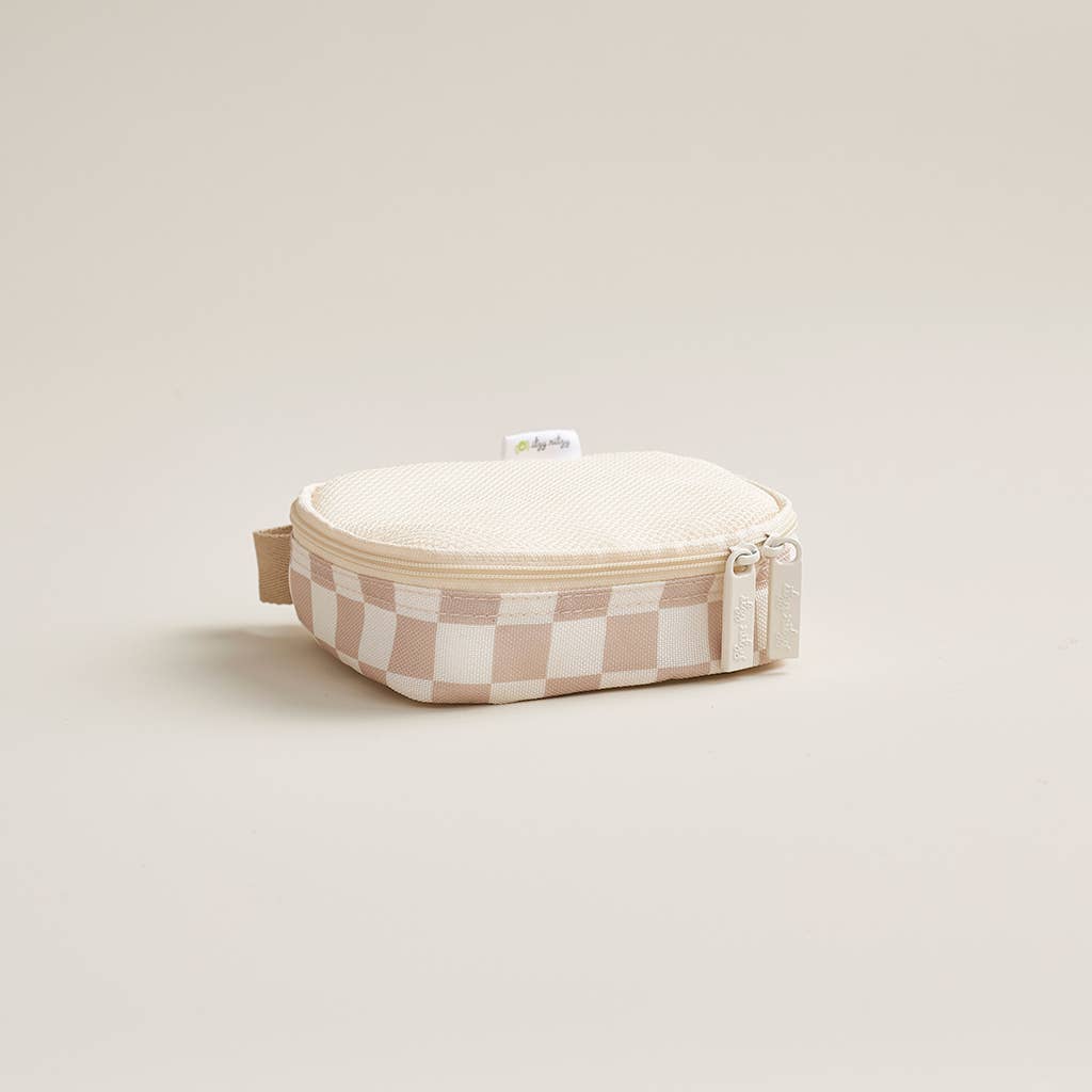 Itzy Ritzy - Taupe Checkerboard Pack Like a Boss™ Packing Cubes