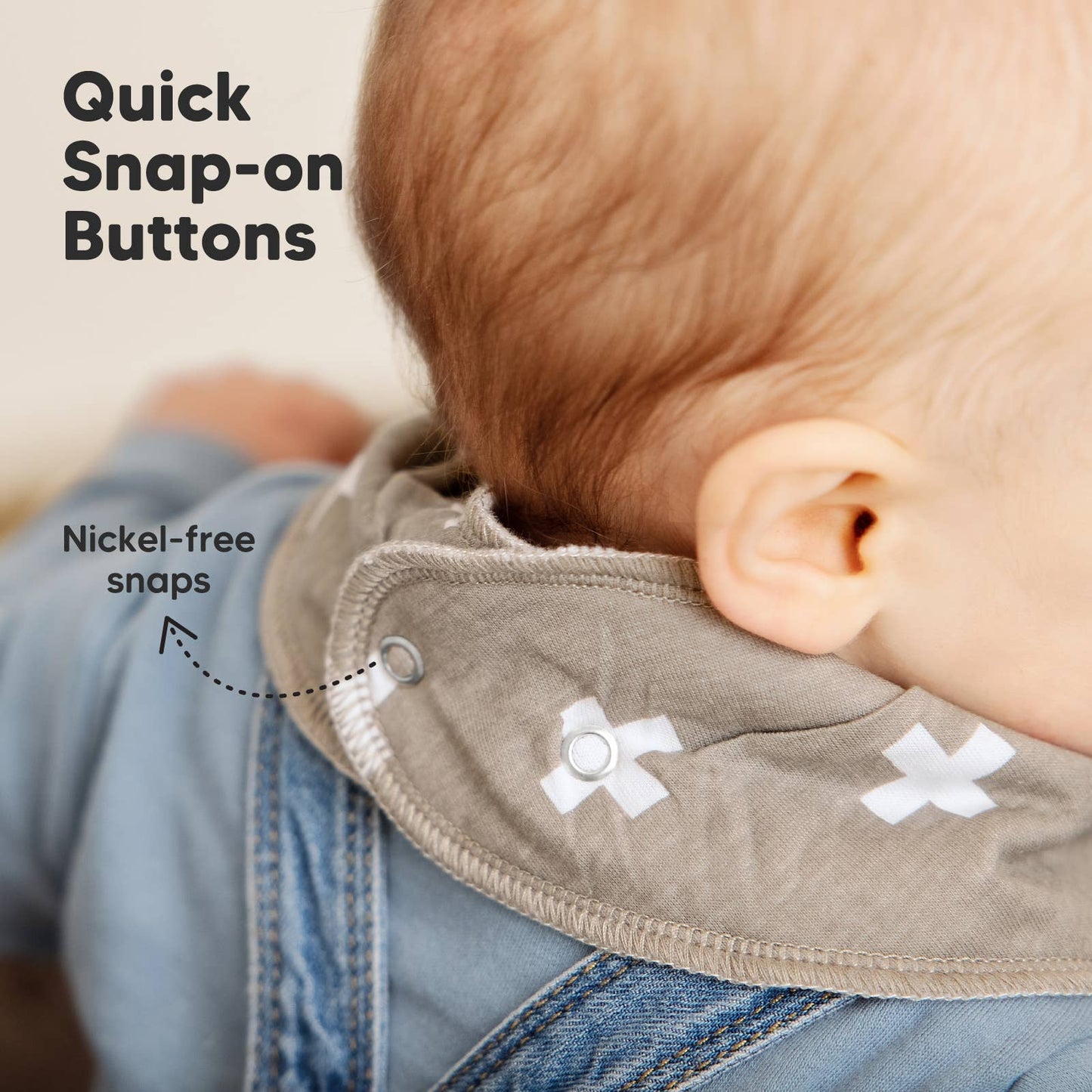 KeaBabies - 8-pack Baby Bandana Bibs: Basics