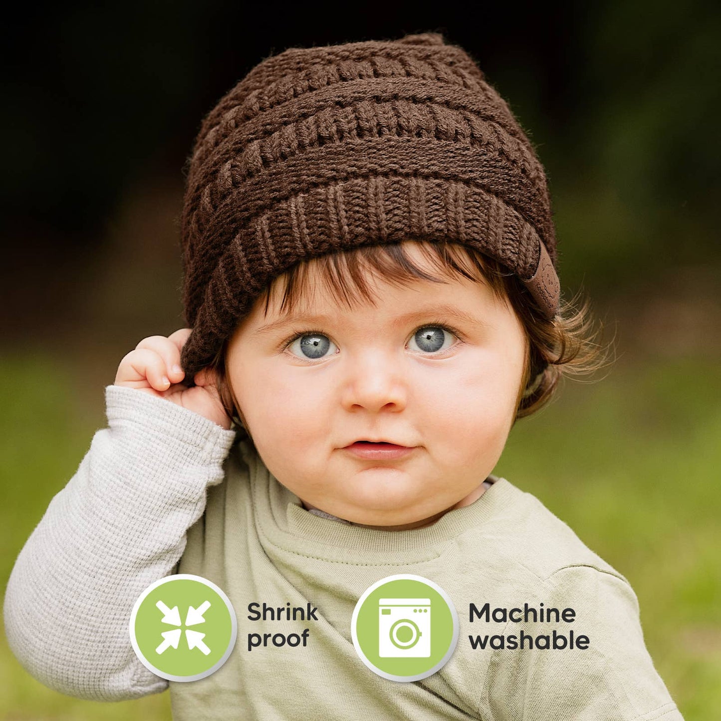 KeaBabies - KeaBabies 3-Pack Warmzy Baby Beanies (Mars, Medium) 6-36 Months