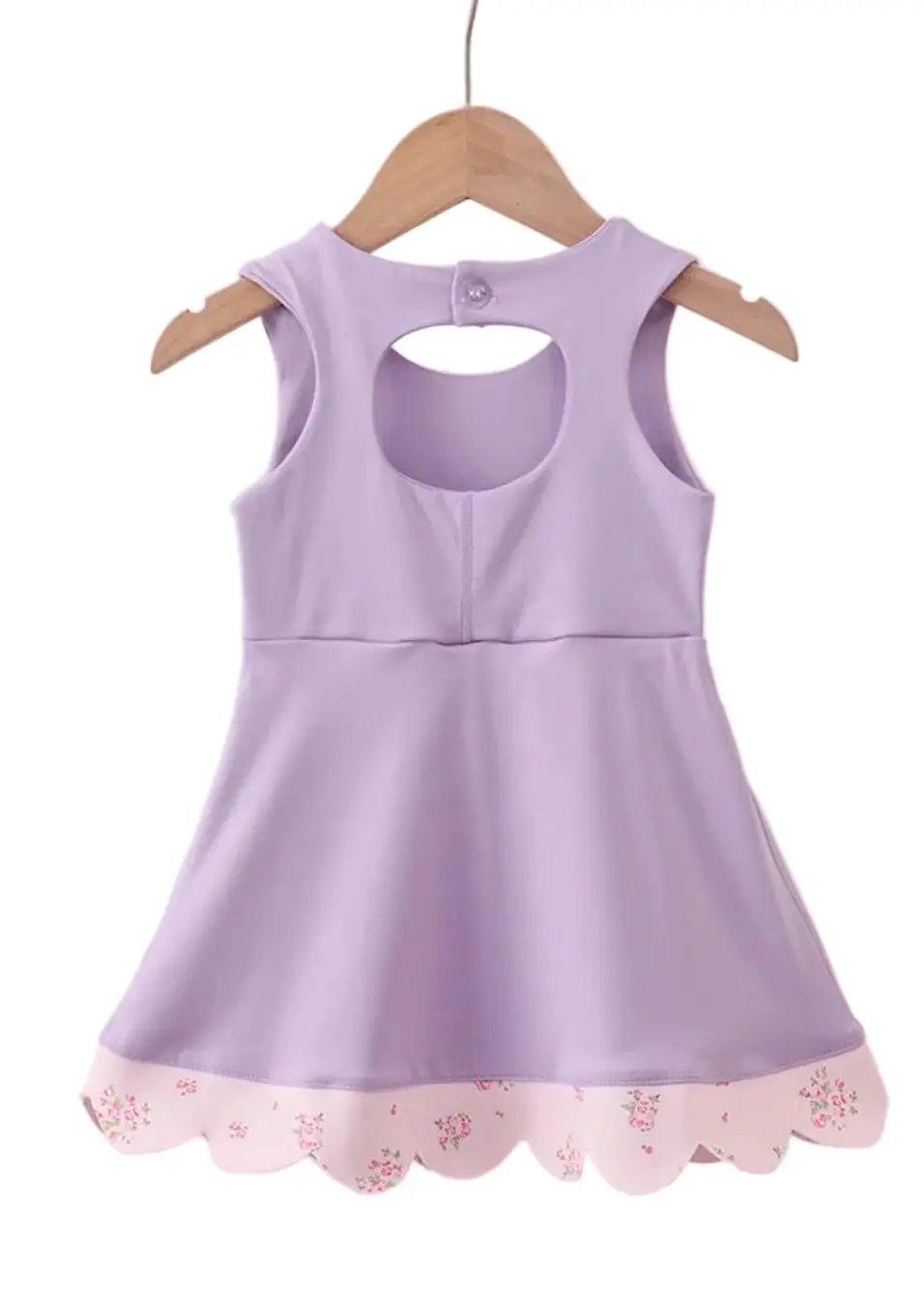 Purple Scalloped Bow Active Dress by Abby & Evie