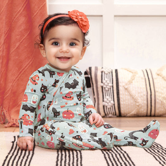 Tesa Babe - Halloween  Baby Romper – Soft Bamboo with 2-Way Zipper