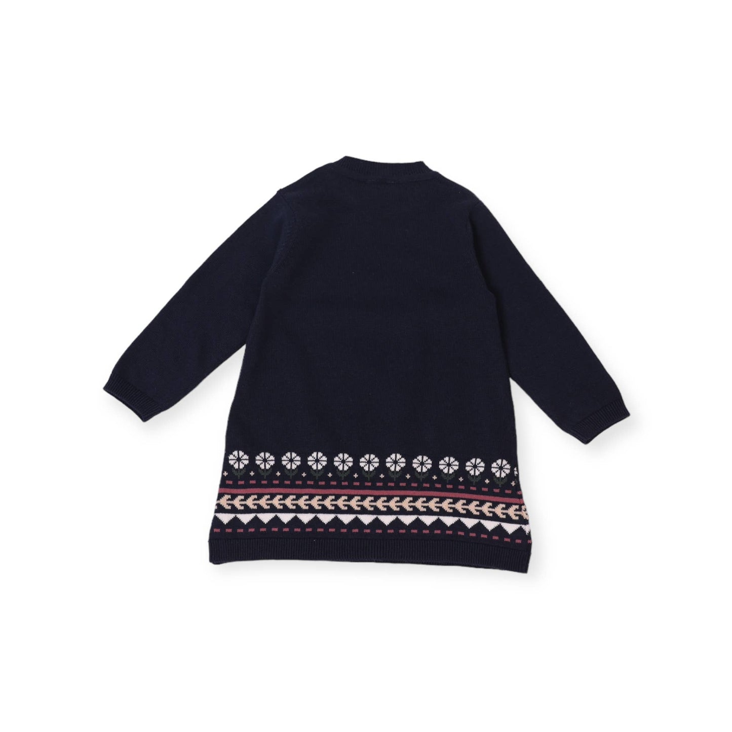 Viverano Organics - Fair Isle Baby Girl Sweater Knit Dress (Organic Cotton)