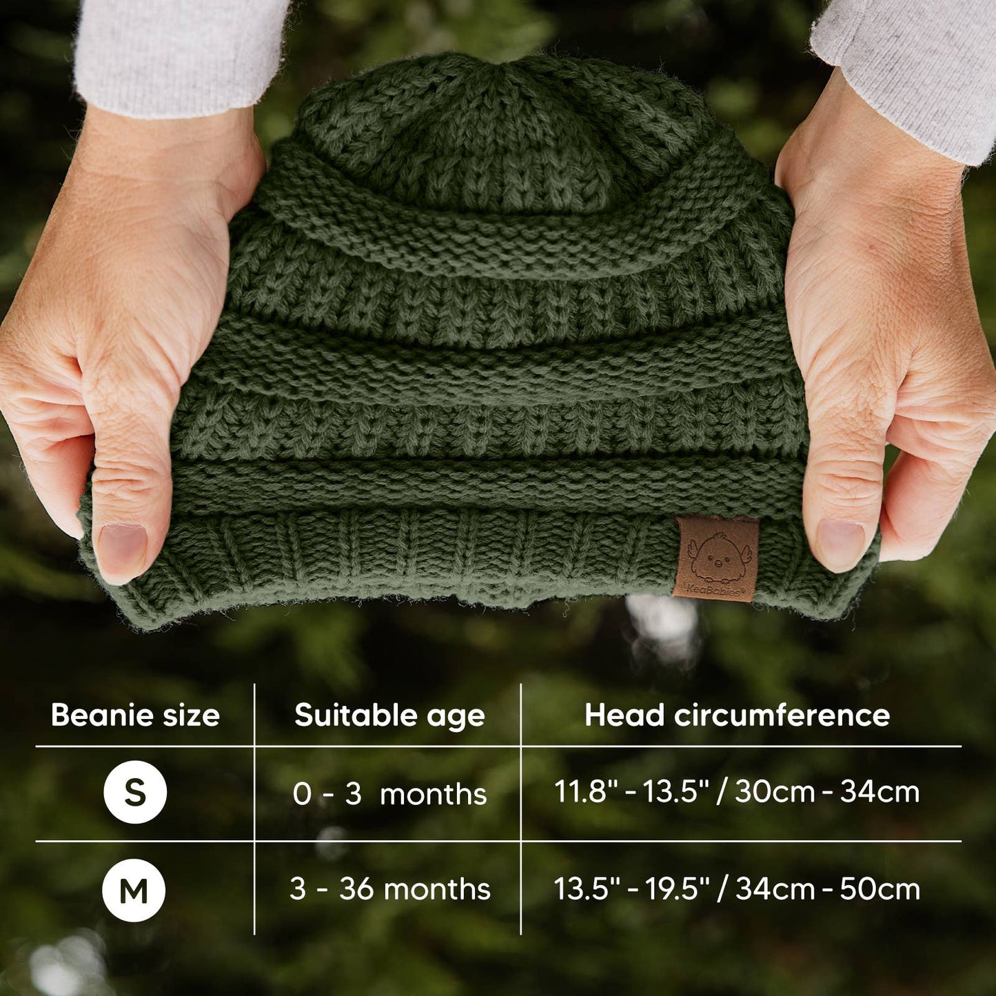 KeaBabies - KeaBabies 3-Pack Warmzy Baby Beanies (Urban, Small) 0-6 Months