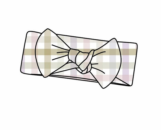 Max and Pippa -  Lavender Checked Bamboo Knotted Bow