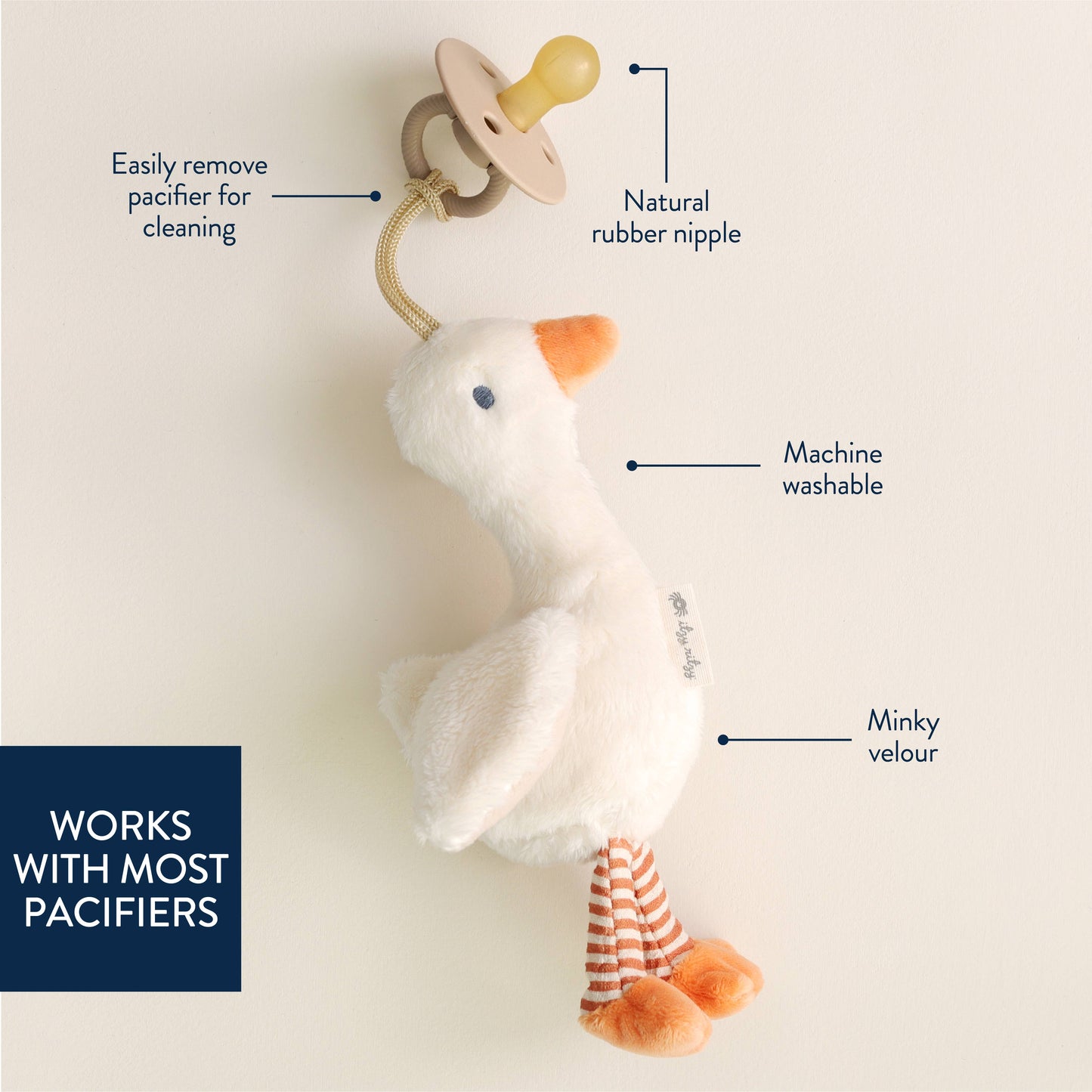 Itzy Ritzy - *NEW* Bitzy Pal Natural Rubber Pacifier & Stuffed Animal