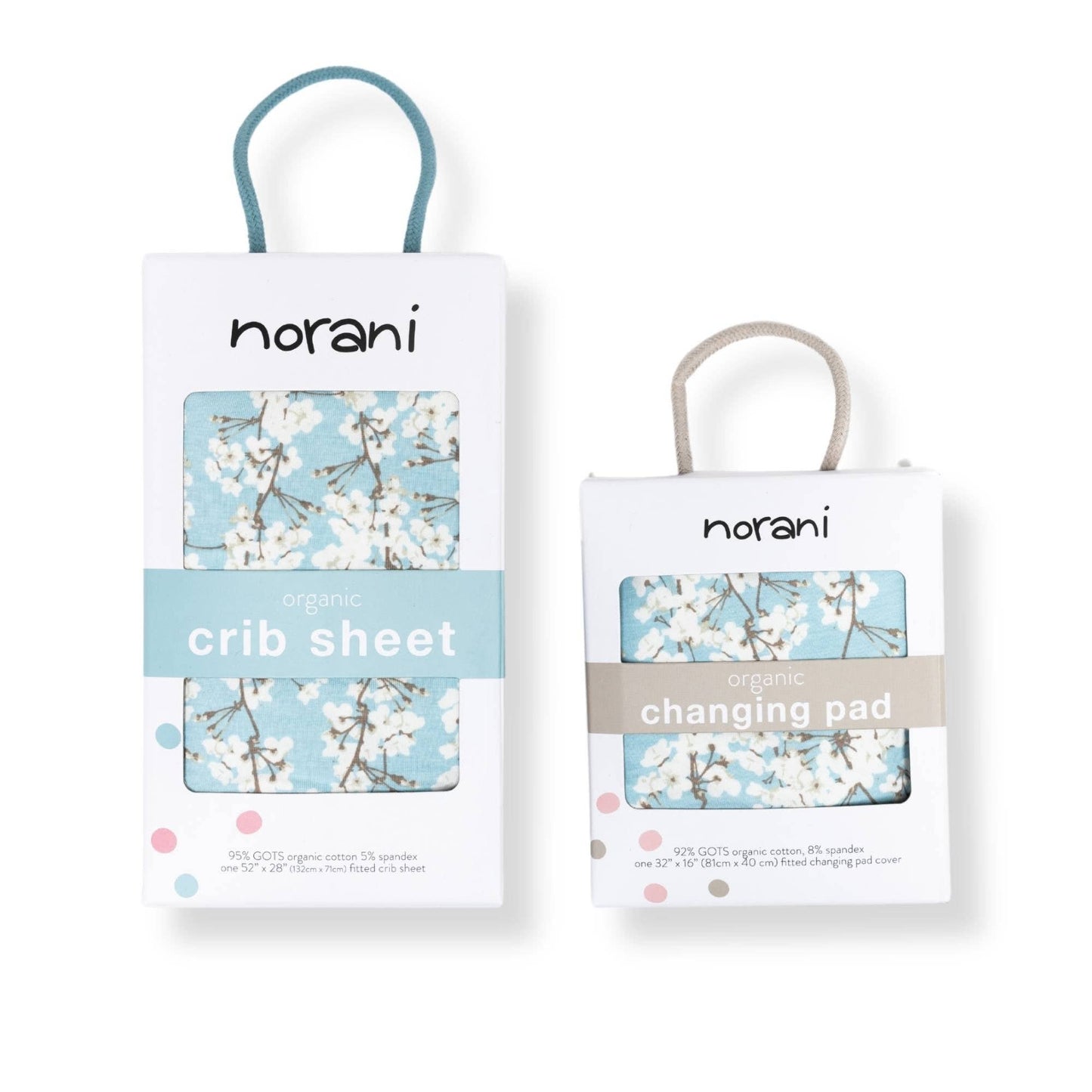 Norani Baby - Organic Crib Sheet - Cherry Blossoms