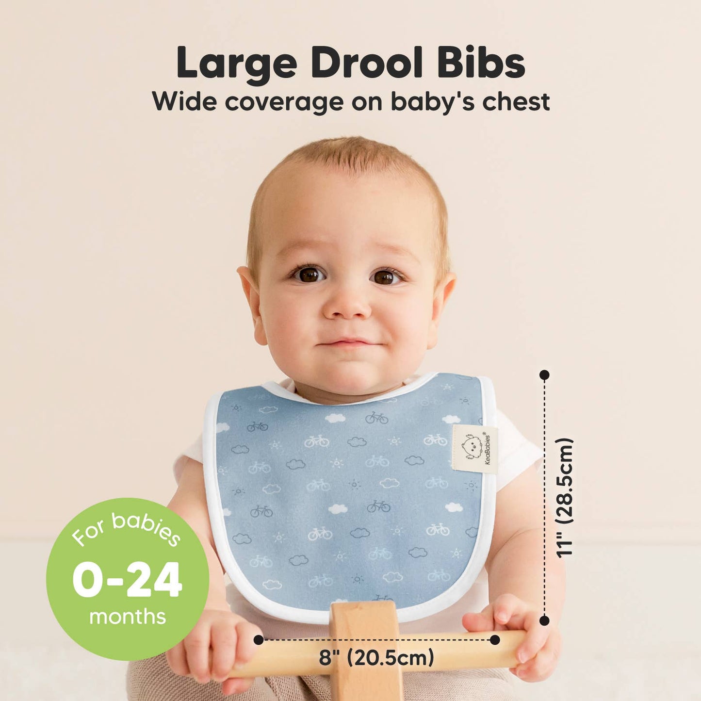 KeaBabies - 8-pack Urban Drool Bibs for Teething: Vessels