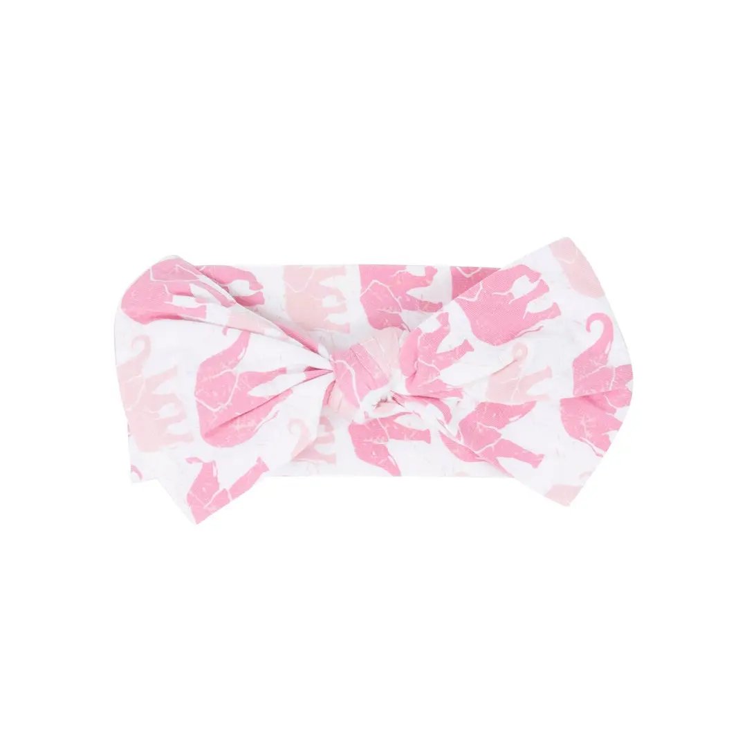 Sweet Bamboo - Grace - Pink Elephant Bamboo Bow by Max and Pippa