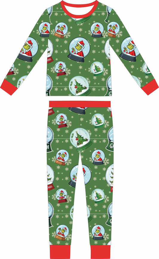 Max and Pippa | The Green Guy Bamboo Two Piece Pajama Set