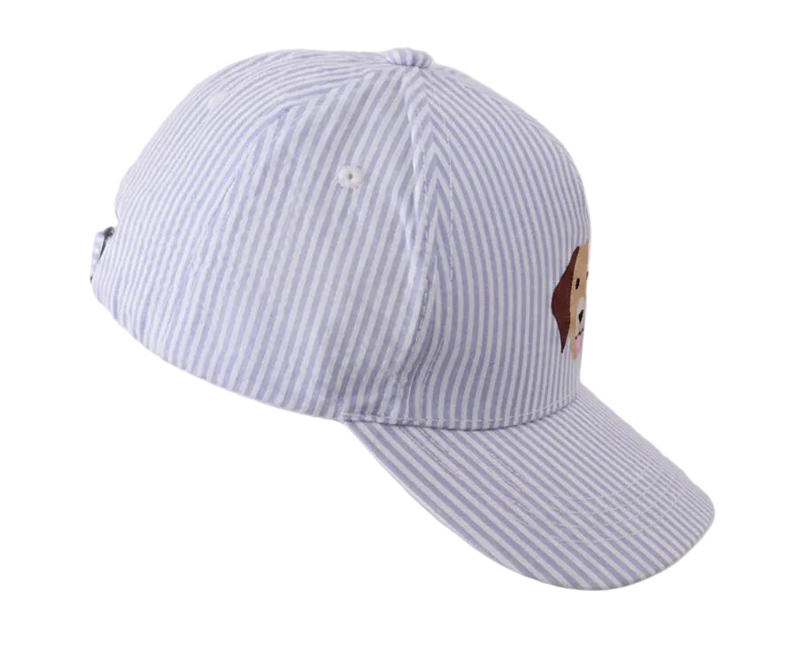 Kids Puppy Seersucker Hat