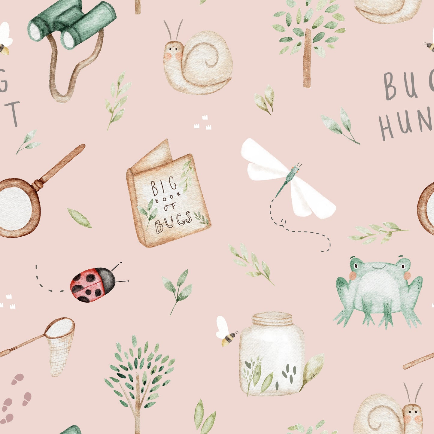 Max and Pippa - Bug Hunt Pink Minky Lovey 24" X 24"