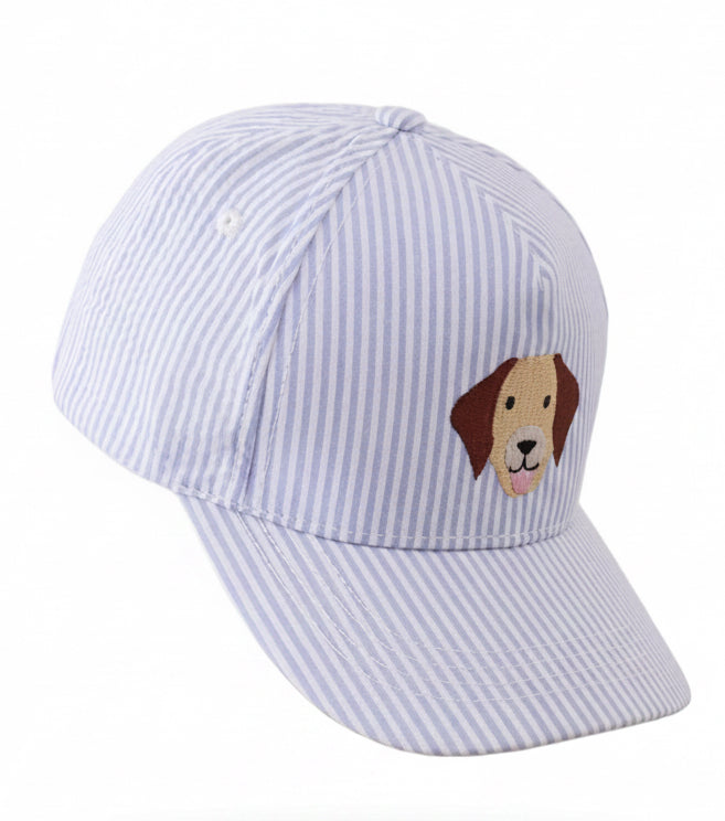 Kids Puppy Seersucker Hat
