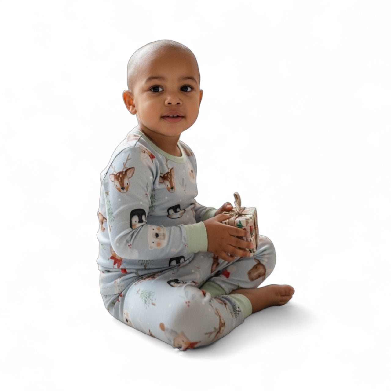 Max and Pippa - Holiday Friends Bamboo Two Piece Pajama Set