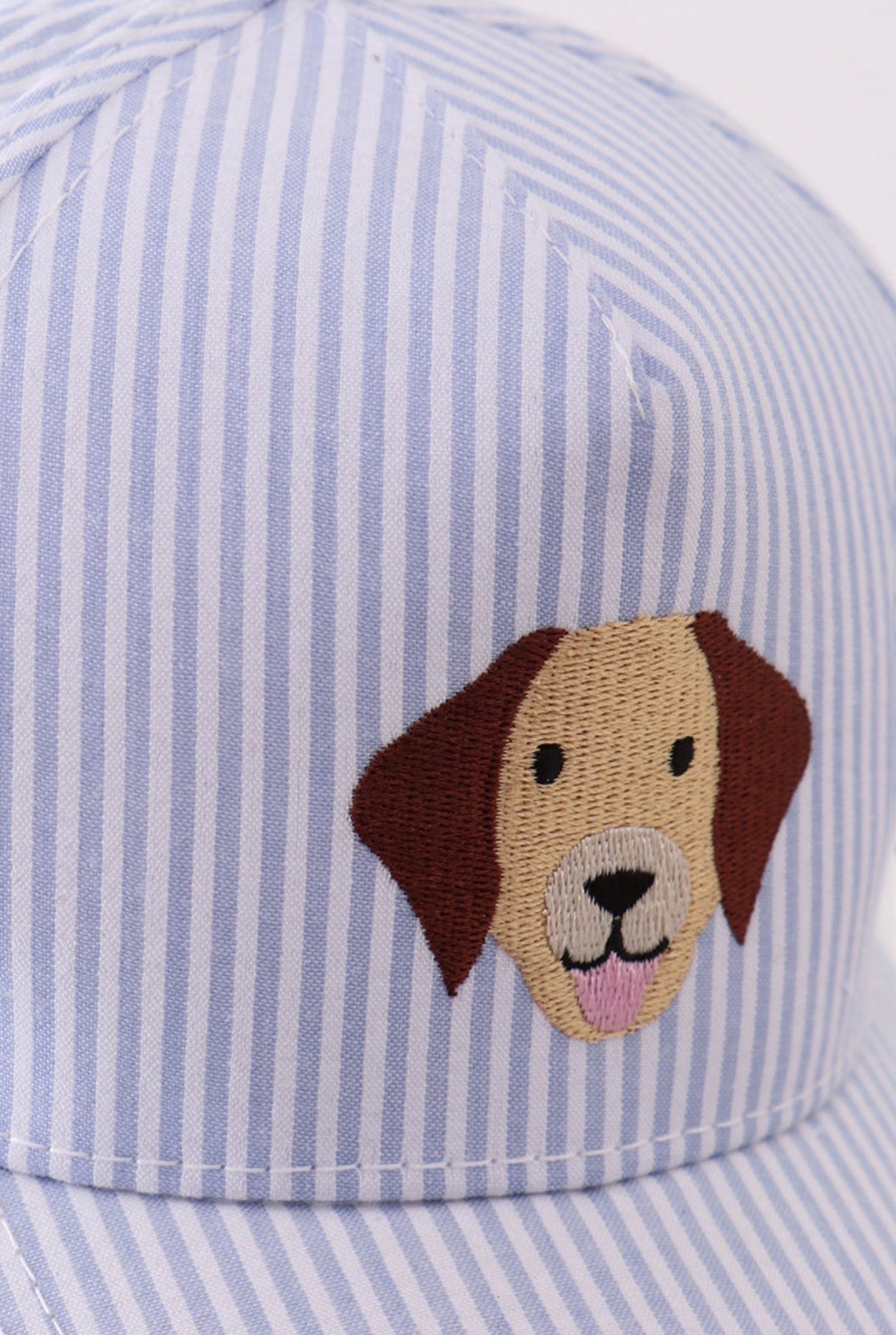 Kids Puppy Seersucker Hat