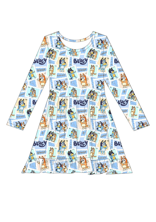 Blue Dog Dress