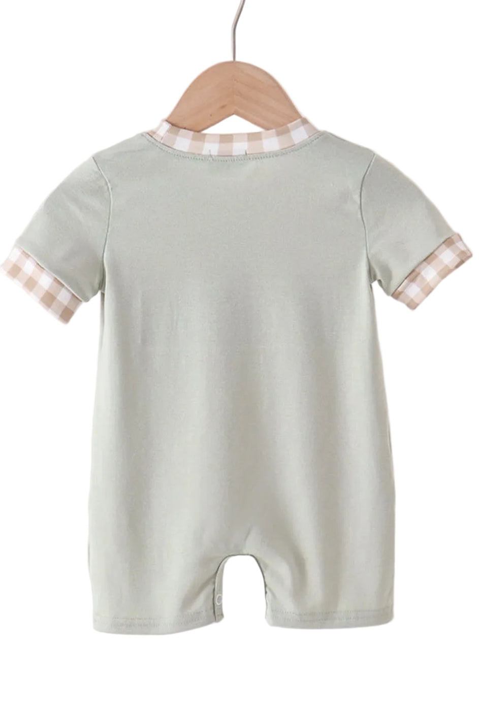 Abby & Evie | Sage Scarecrow Embroidered Romper
