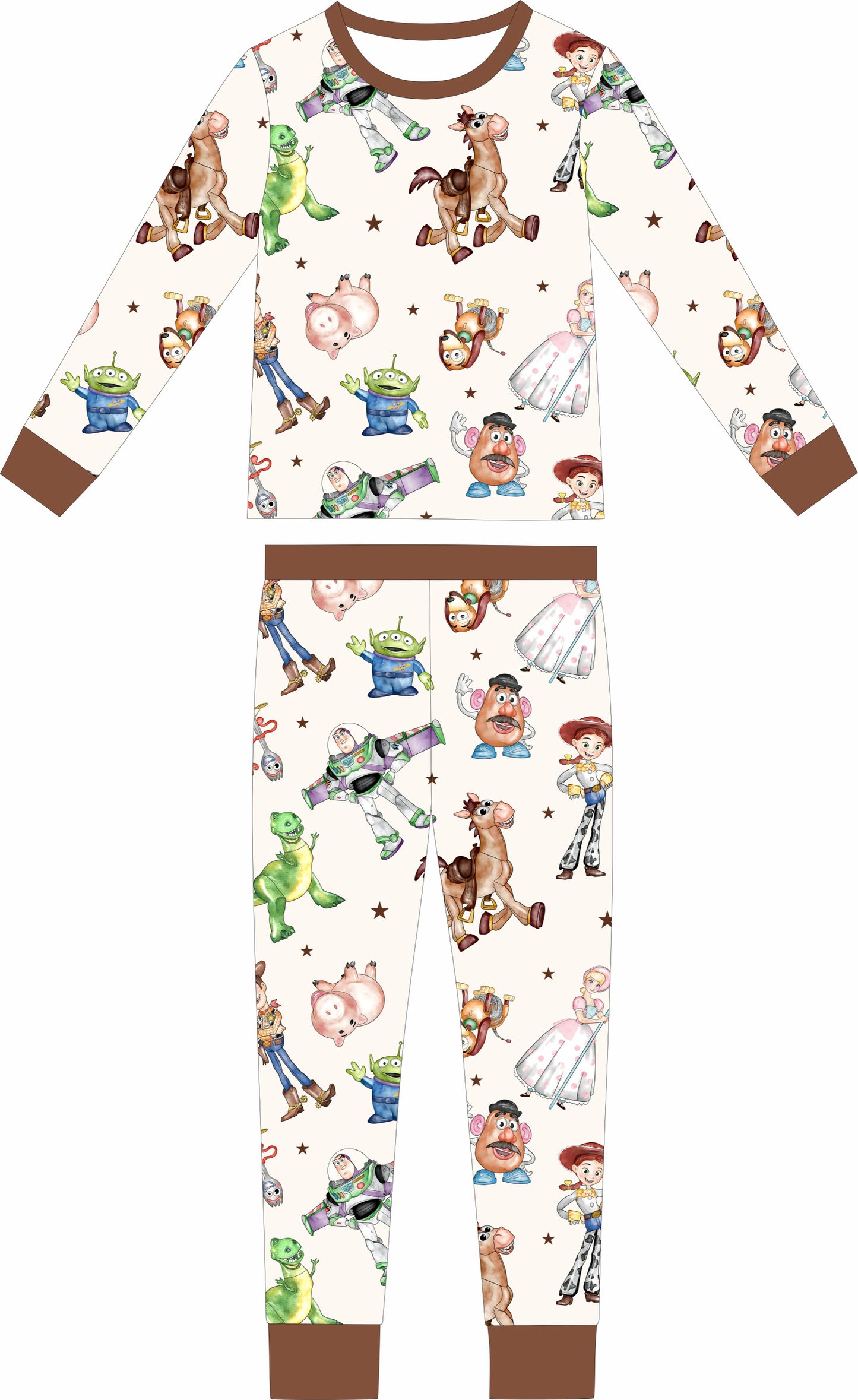 A Cowboy and his Friends Bamboo 2-Piece Pajamas
