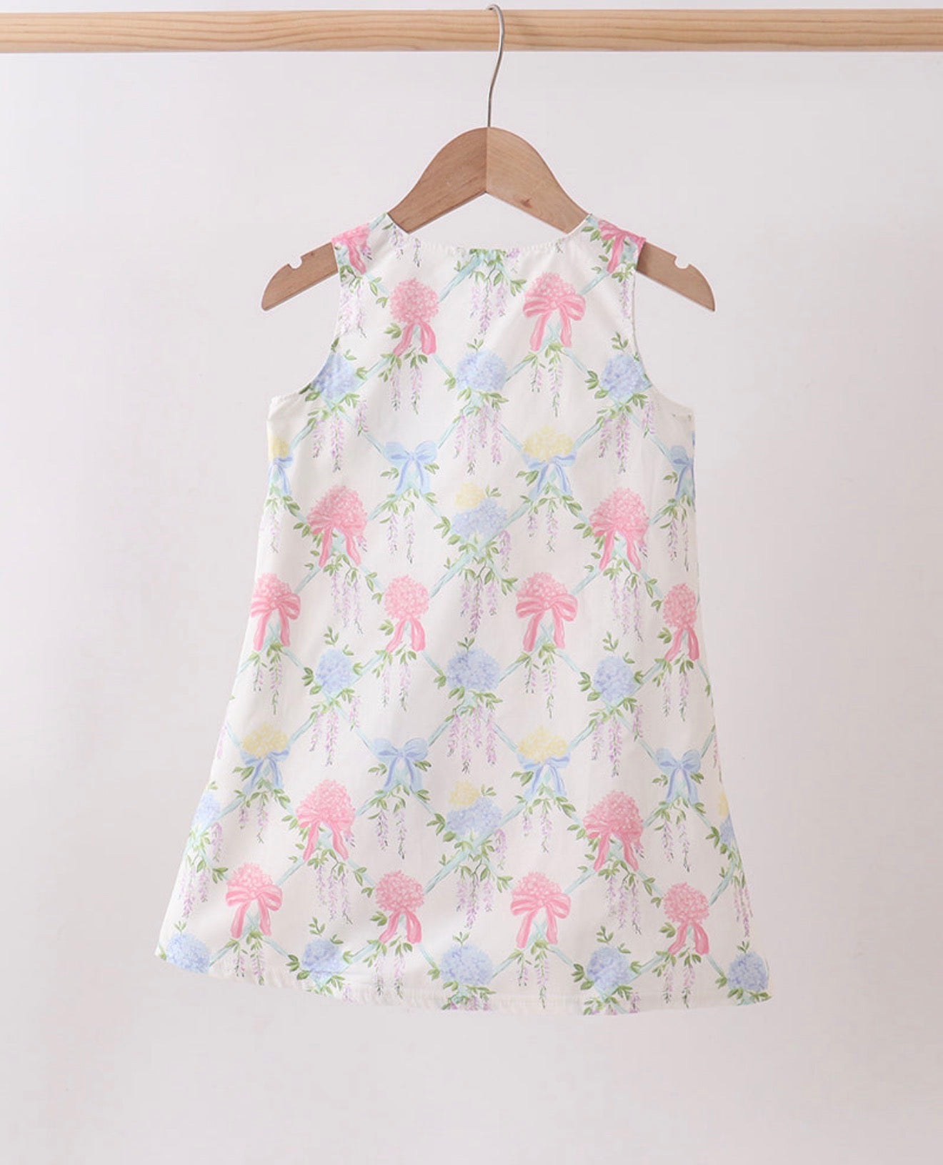 Blue Hydrangea Bow Dress