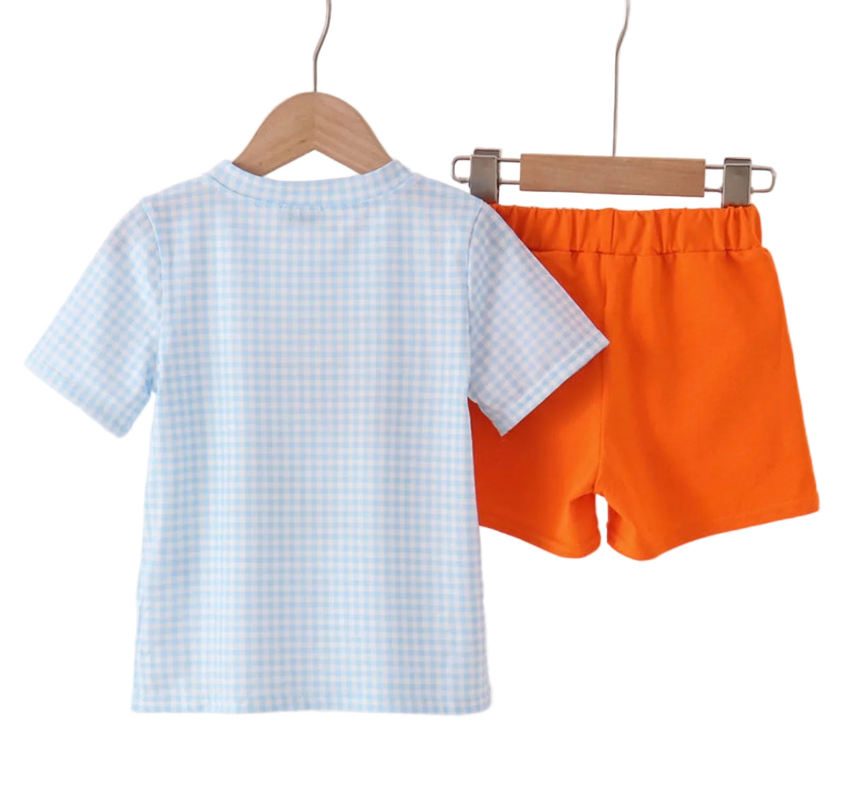 Abby & Evie | Puppy Pumpkin Appliqué Toddler Shorts Set