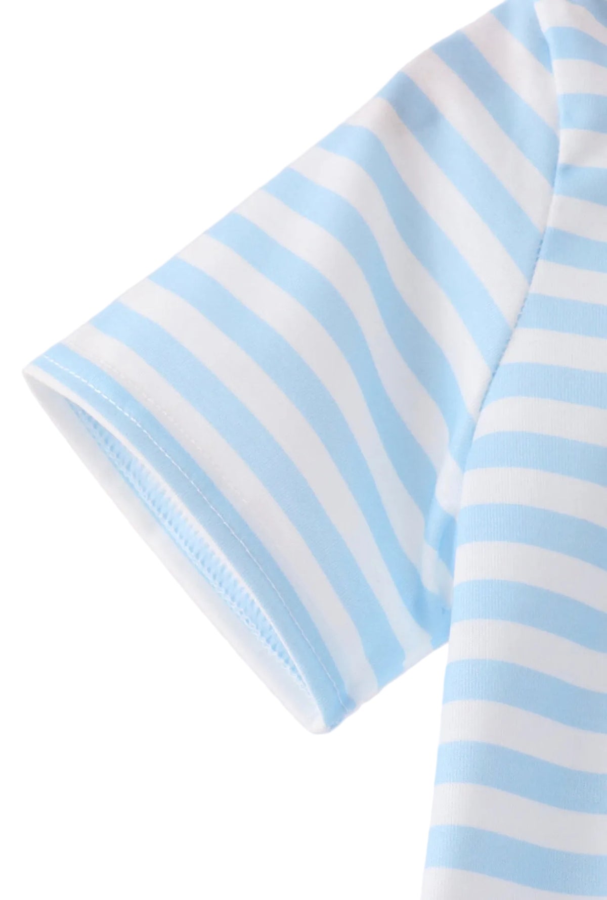 Abby & Evie | Ghost Embroidered Stripe Top