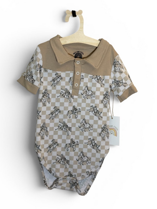 Max and Pippa - Giddy Up - Boy Cowboy Bodysuit