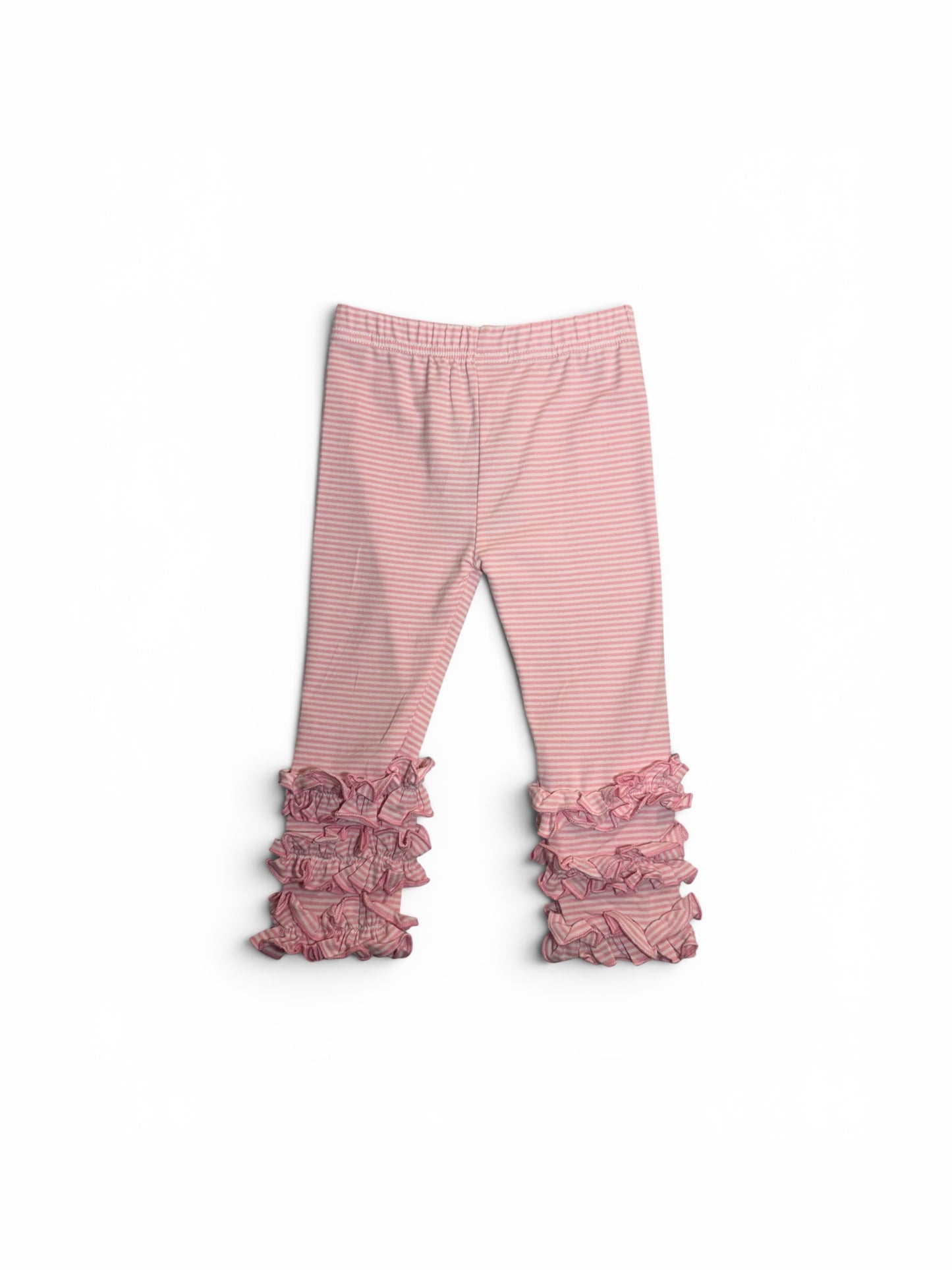 Max and Pippa - Striped Ruffle Bottom Leggings