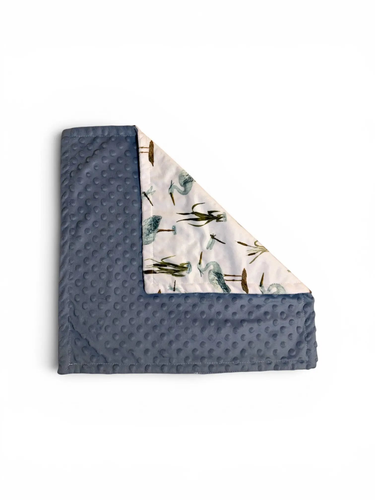 Max and Pippa - Blue Heron Minky Lovey 24" x 24" by Max and Pippa