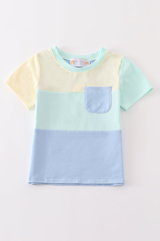 Abby & Evie - Yellow, Mint & Blue Boy Top