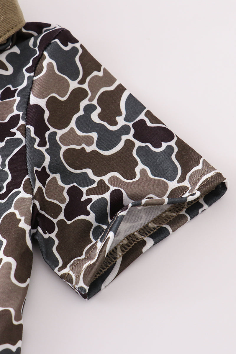 Abby & Evie - Camouflage Duck Embroidery Shirt