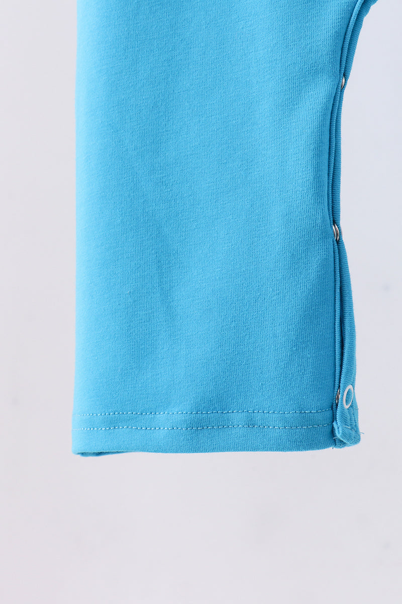 Abby & Evie - Blue and Red Fish Character Romper