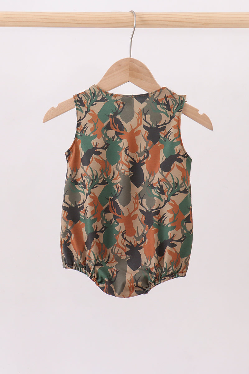 Abby & Evie - Camouflage Deer Antler Embroidery Bubble