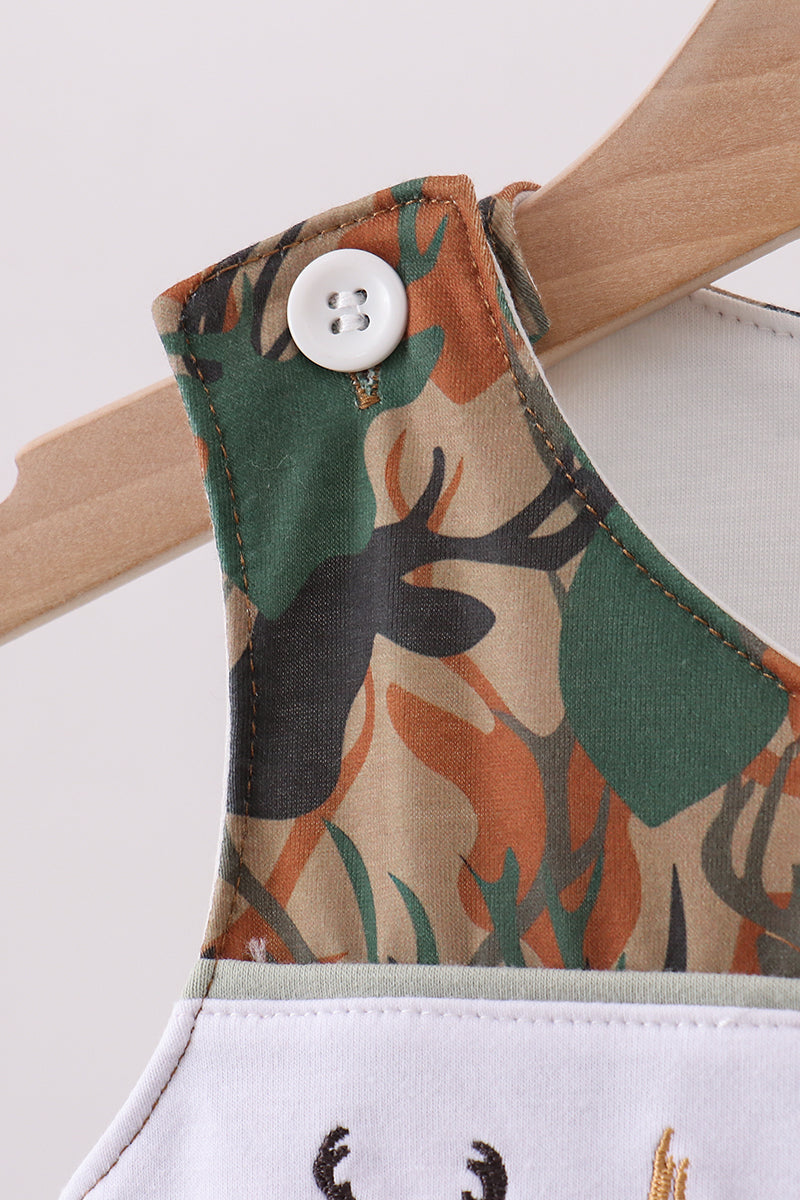 Abby & Evie - Camouflage Deer Antler Embroidery Bubble