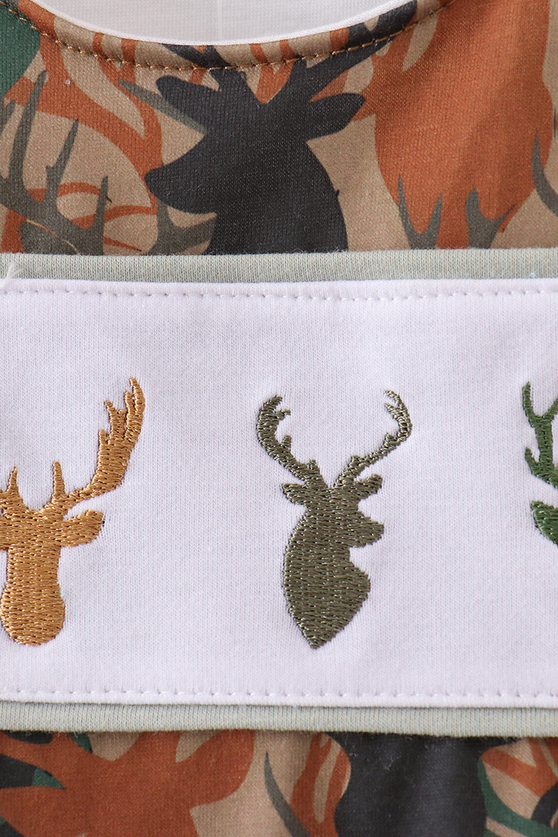 Abby & Evie - Camouflage Deer Antler Embroidery Bubble