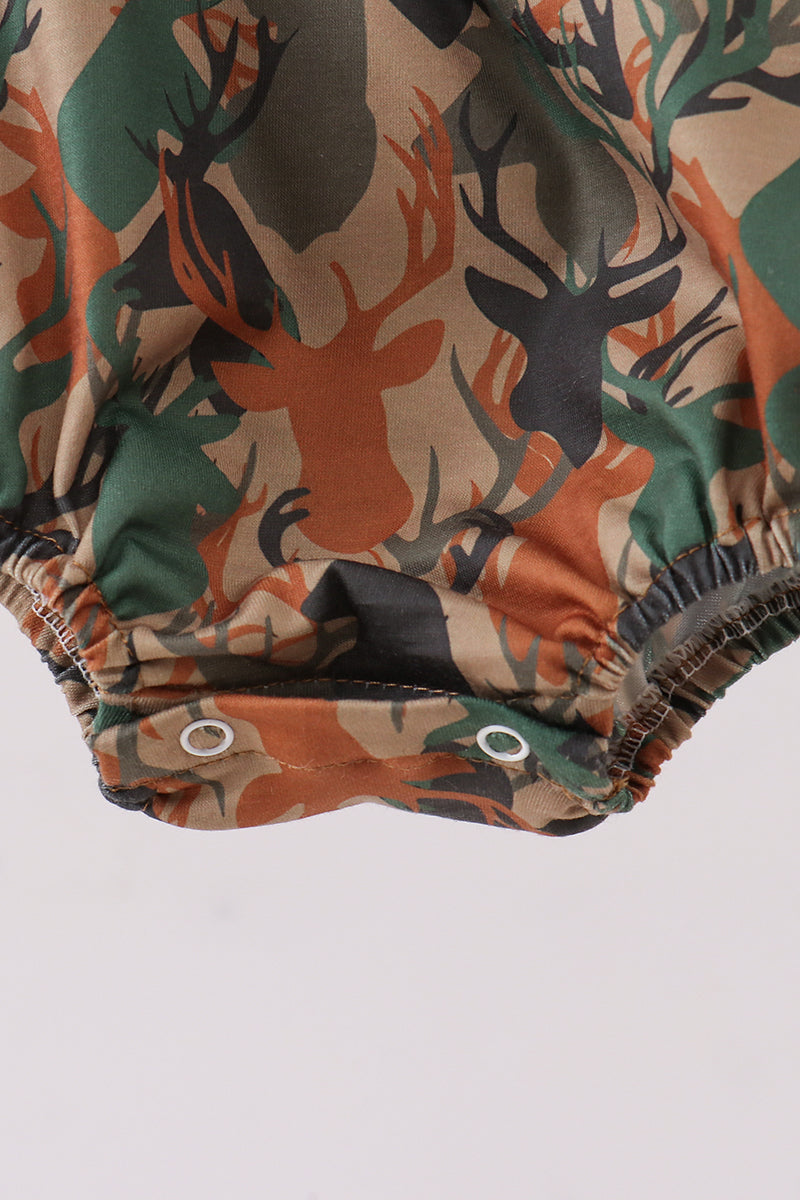 Abby & Evie - Camouflage Deer Antler Embroidery Bubble