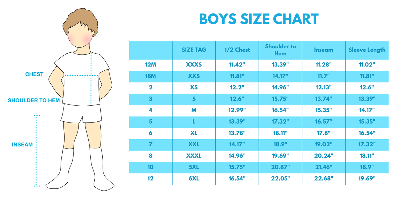 Abby & Evie - Blue Nautical Trio Embroidery Boy Shorts Set