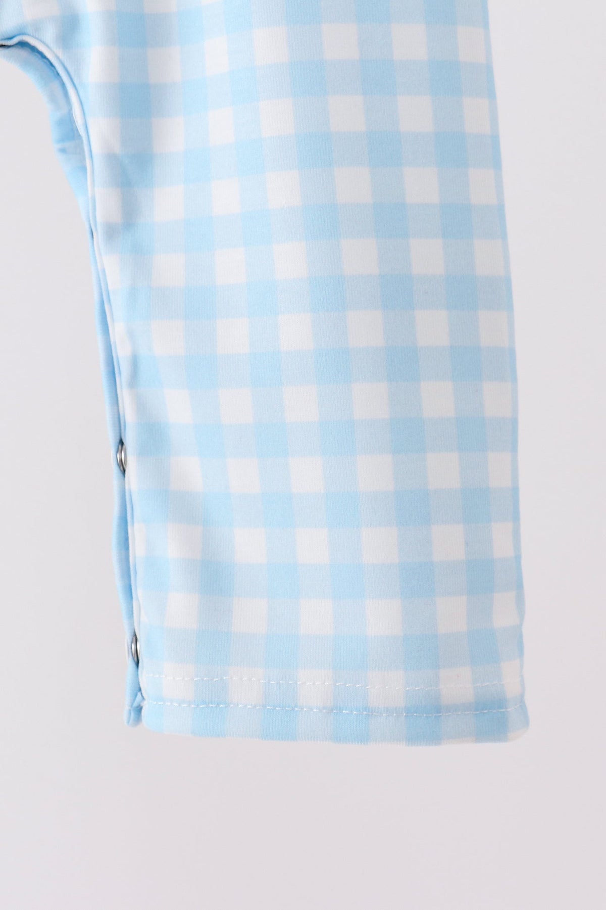 Abby & Evie | Blue Candy Cane Embroidery Gingham
JonJon