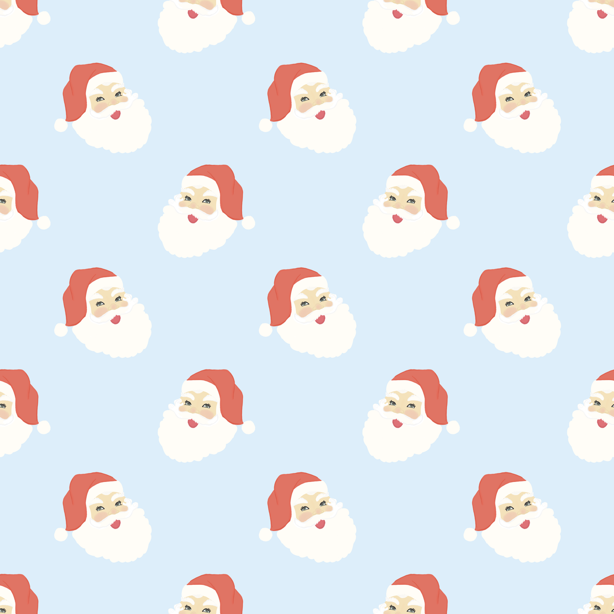 Max and Pippa | Baby Blue Santa Bamboo Two Piece Pajamas