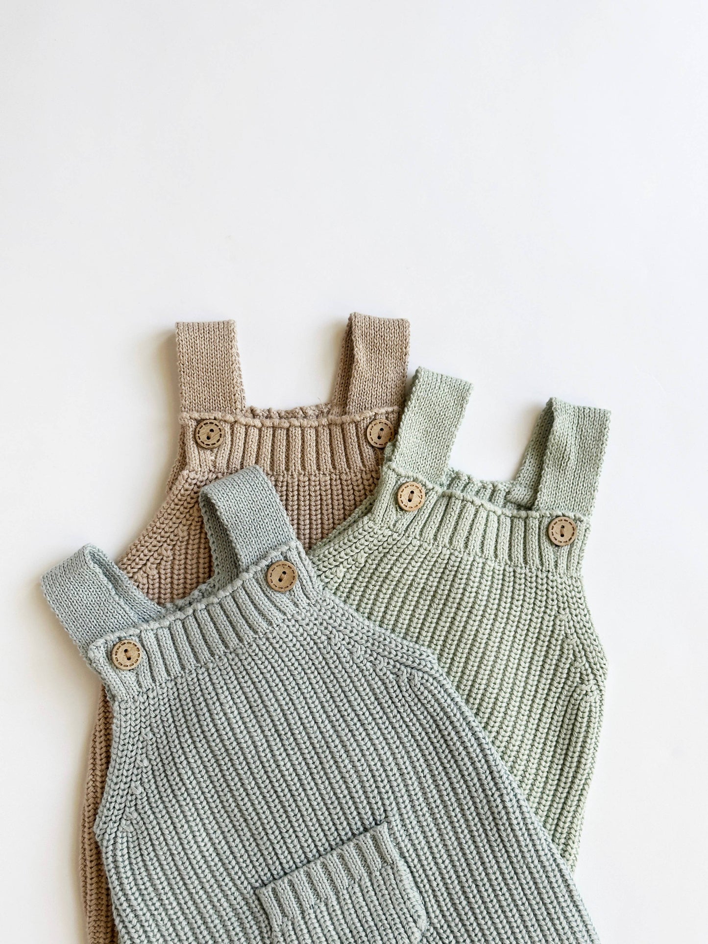 OLIVE & CRADLE - NEWBORN BABY CUDDLE + KIND DOLLY MATCHING KNIT JUMPER: DUSTY BLUE