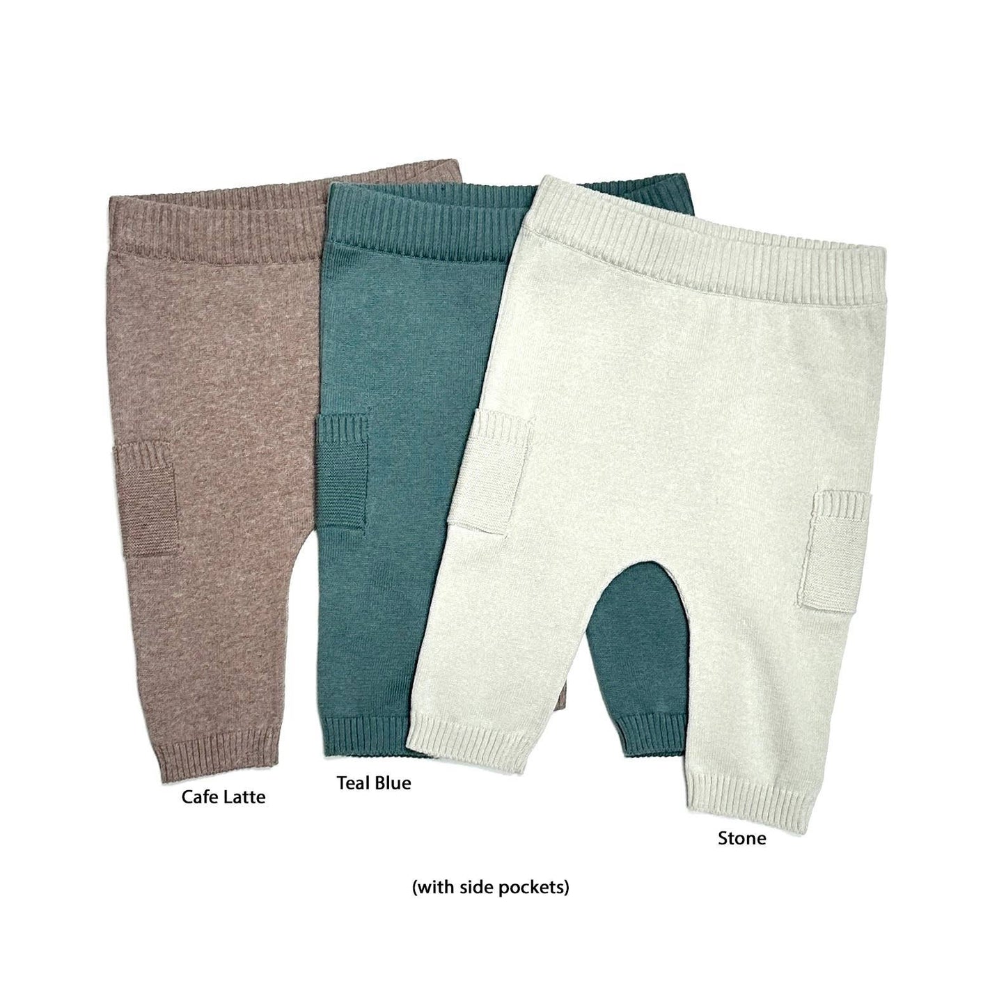 Viverano Organics - Baby Side Pocket Sweater Knit Pants (Organic Cotton)