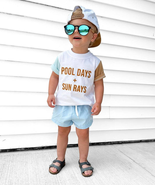 Holland Ave Clothing - Pool Days + Sun Rays | Kids Summer Shirt