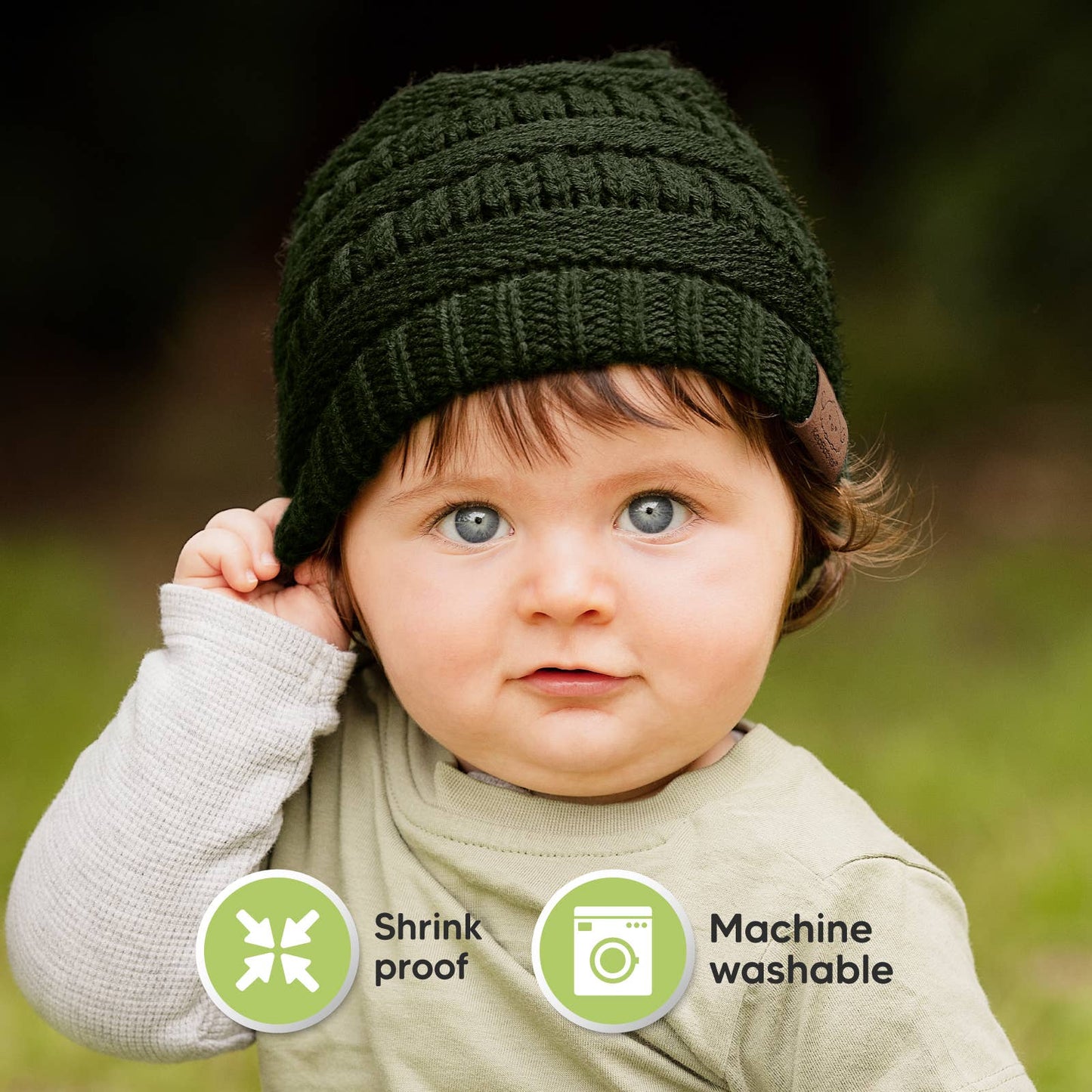 KeaBabies - KeaBabies 3-Pack Warmzy Baby Beanies (Urban, Small) 0-6 Months