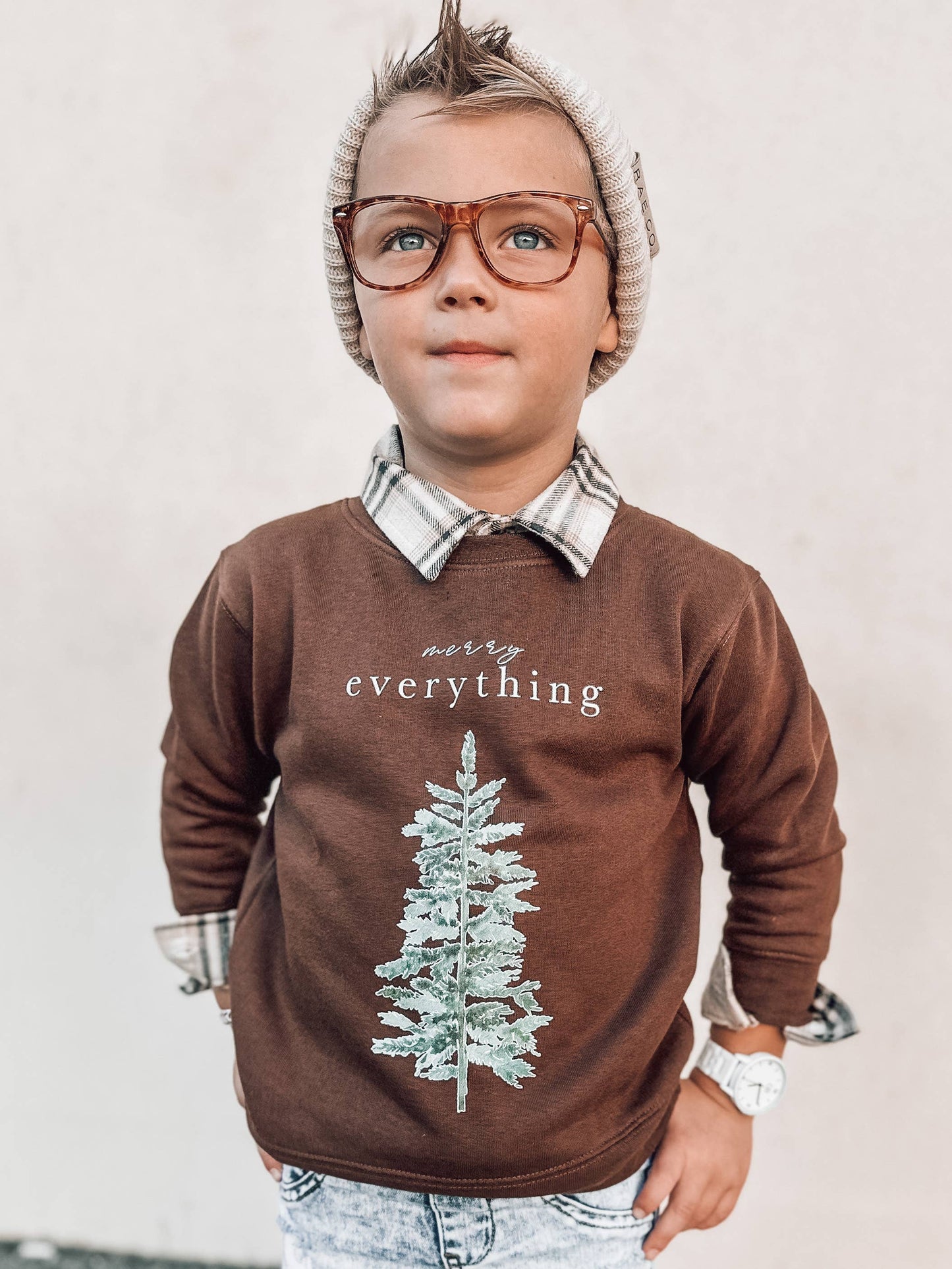 Holland Ave Clothing - Merry Everything | Kids & Adult Christmas Sweatshirt