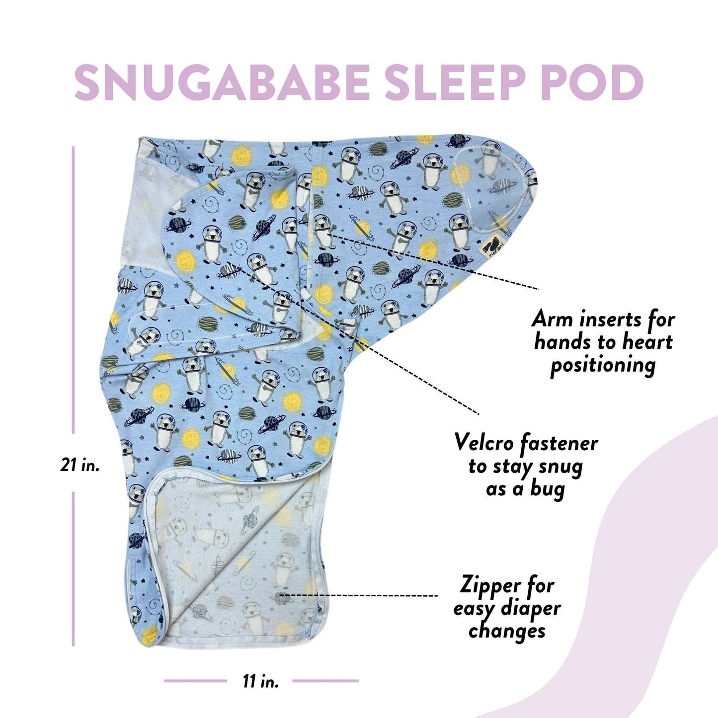 Norani Baby - Snugababe Swaddle™ Sleep Pod - Space Bears