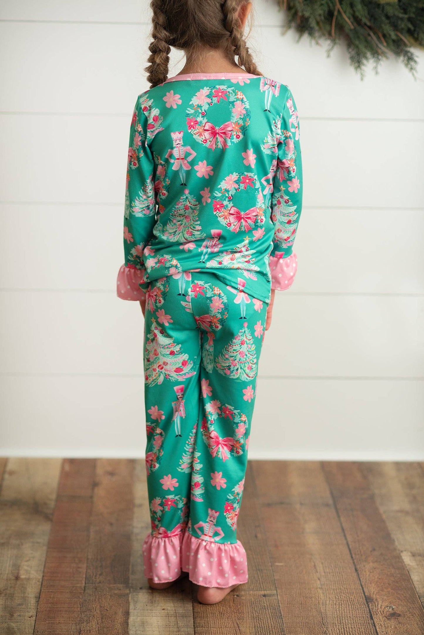 Adorable Sweetness - Kids Green & Pink Ruffle Nutcracker Comfy Lounge Play Set