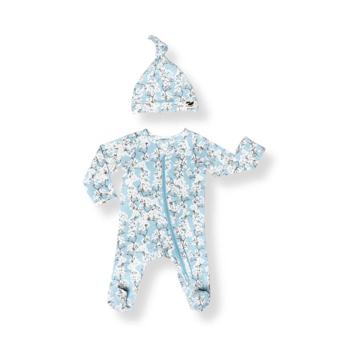 Norani Baby - Organic Footie - Cherry Blossoms